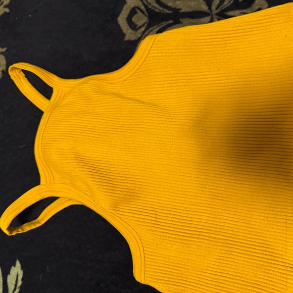 Yellow Ribbed Tank Top - Picture 2 of 2